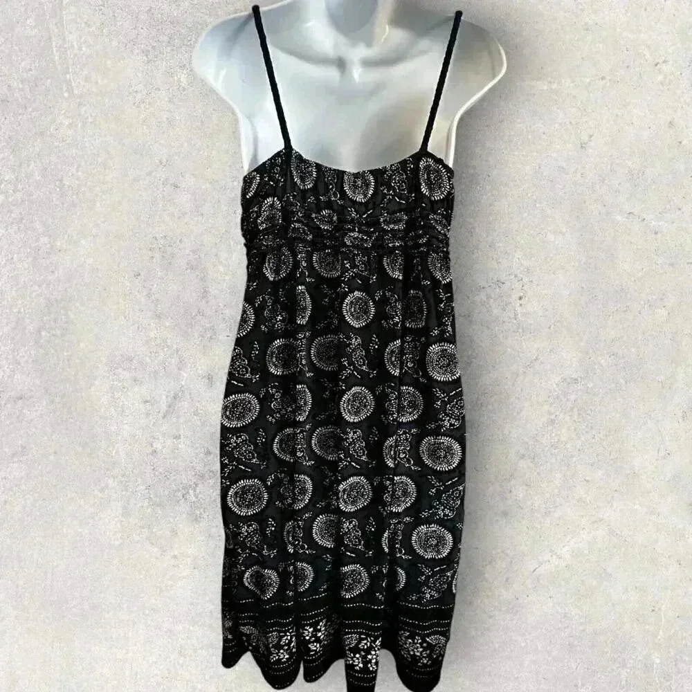 Max Studio dress Size Medium blue bandana print short sleeveless - Picture 2 of 11